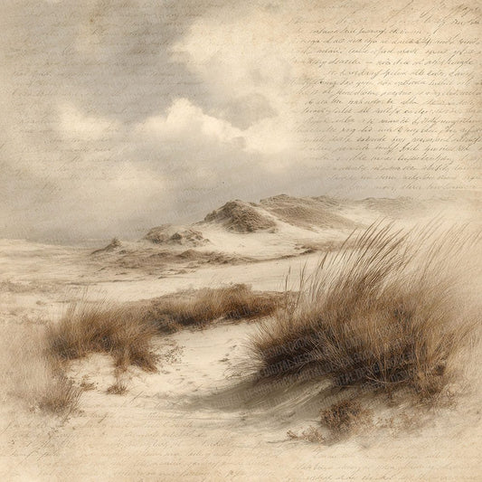 Natural Dune Script Grass Digital Paper Pack (DDD002661)