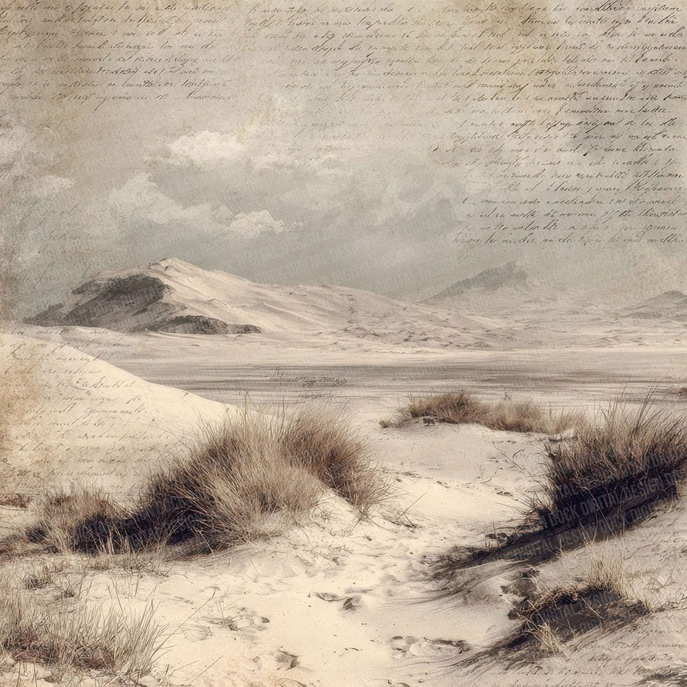 Natural Dune Script Grass Digital Paper Pack (DDD002661)