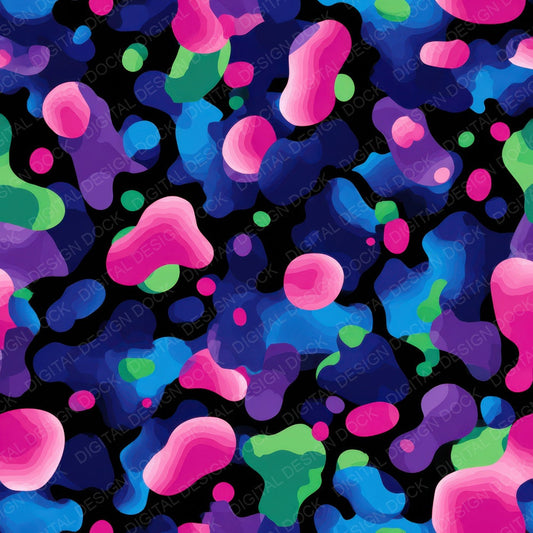 Neon Camo Pattern Digital Paper Pack (DDD008374)