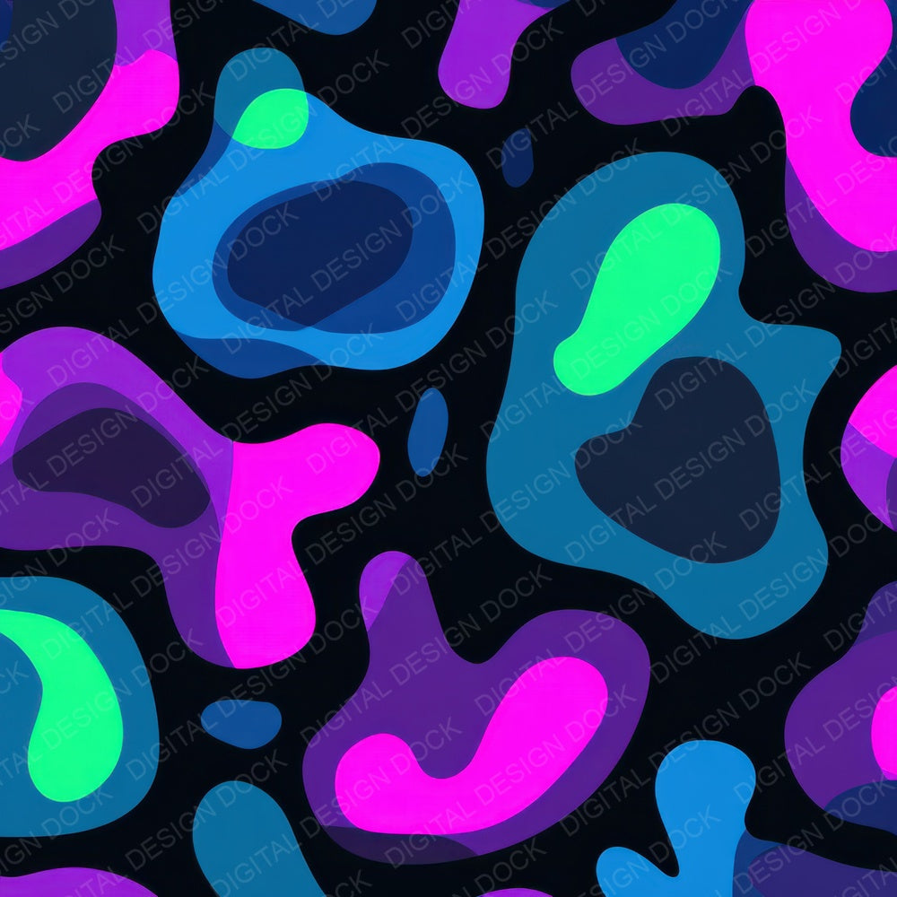 Neon Camo Pattern Digital Paper Pack (DDD008374)