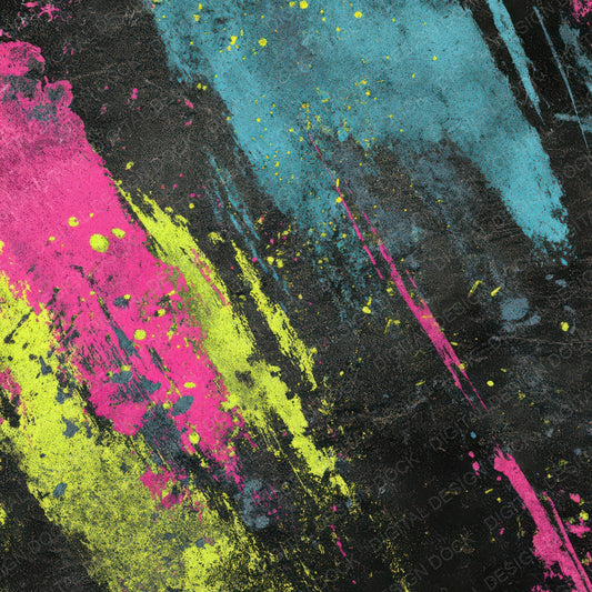 Neon Colour Smears Digital Paper Pack (DDD008747)