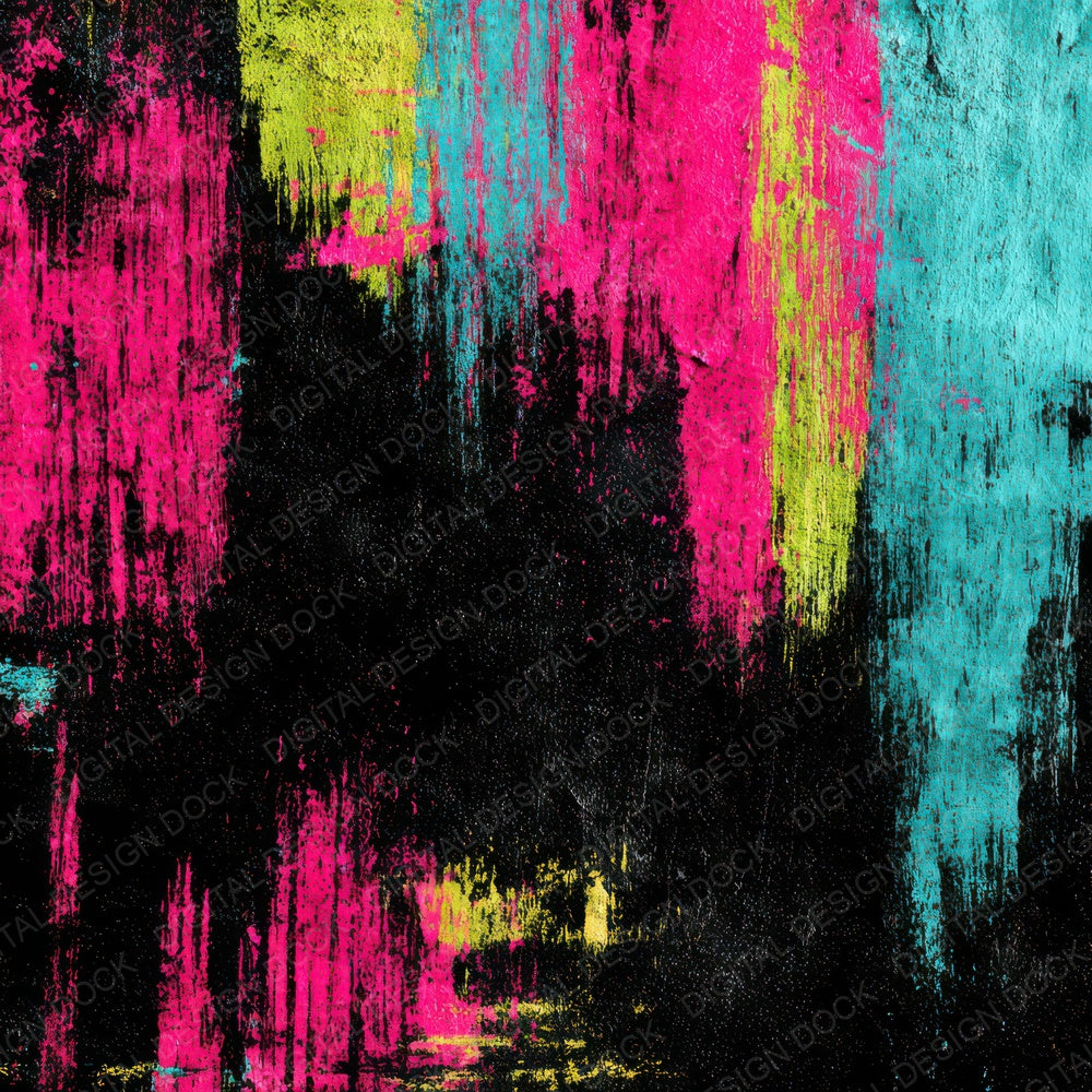 Neon Colour Smears Digital Paper Pack (DDD008747)