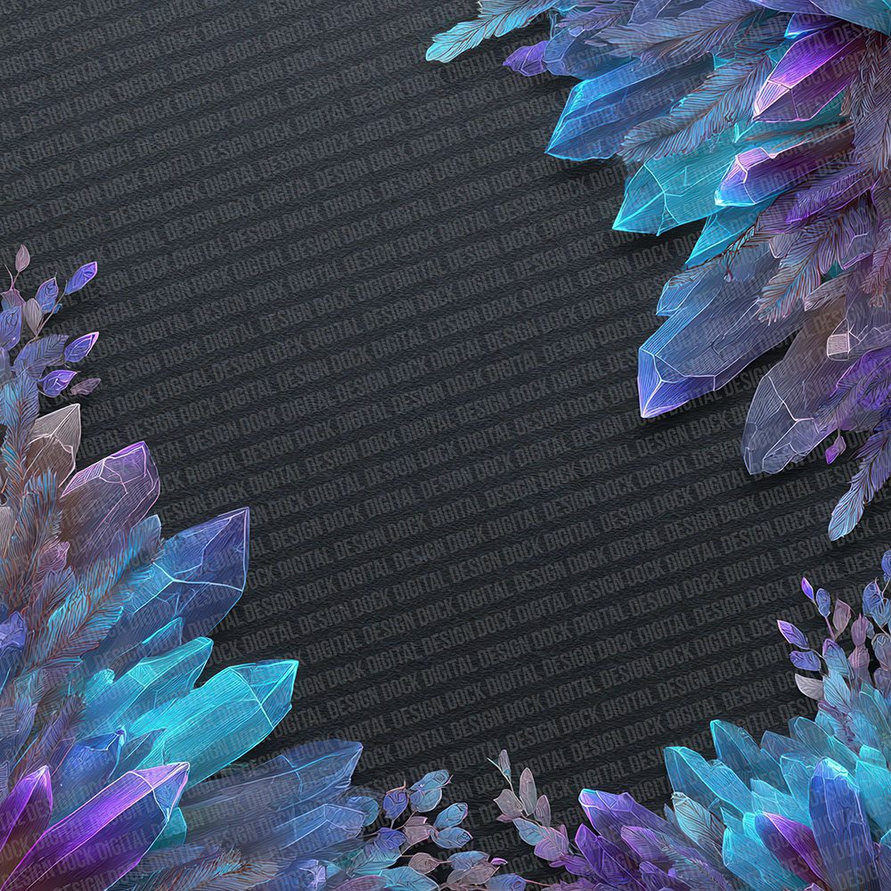 Neon Crystal Corner Digital Paper Pack (DDD002682)