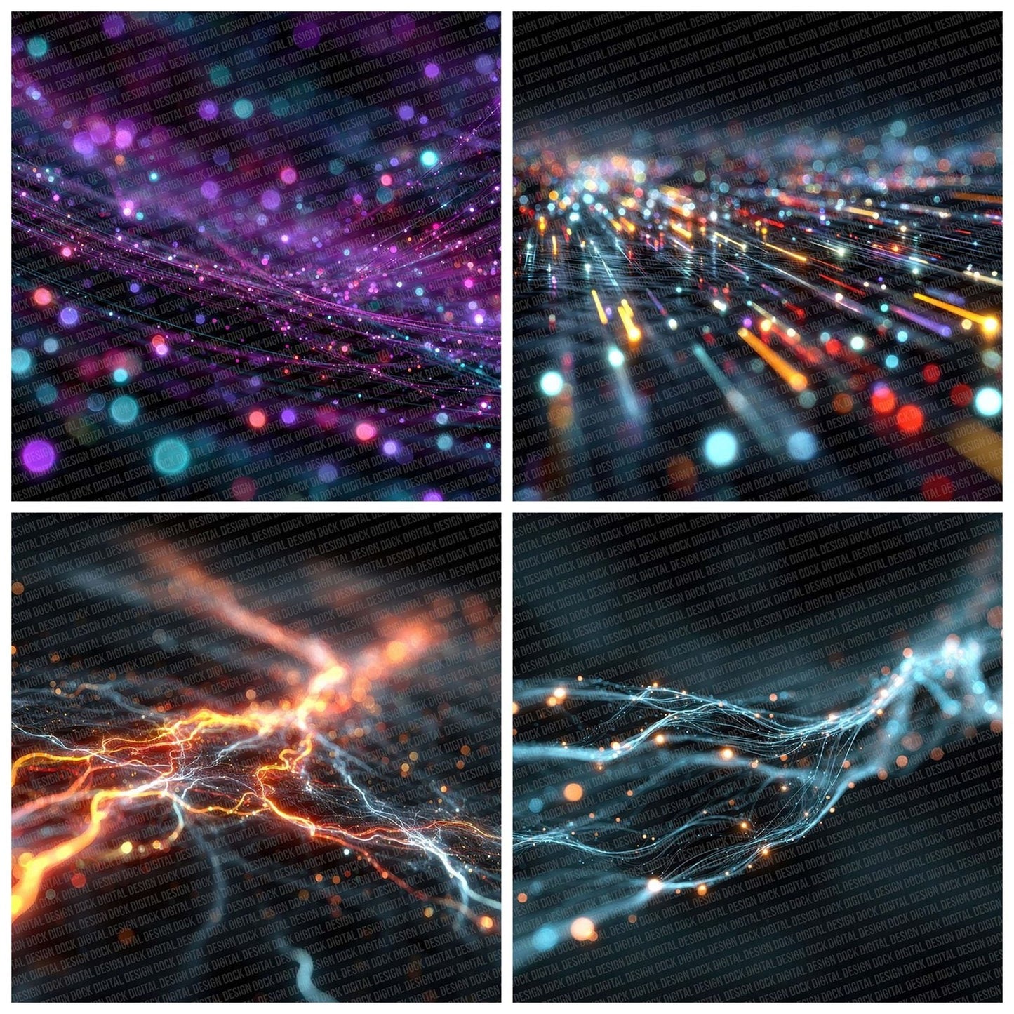 Neon Data Cyberpunk Future Digital Paper Pack (DDD007686)