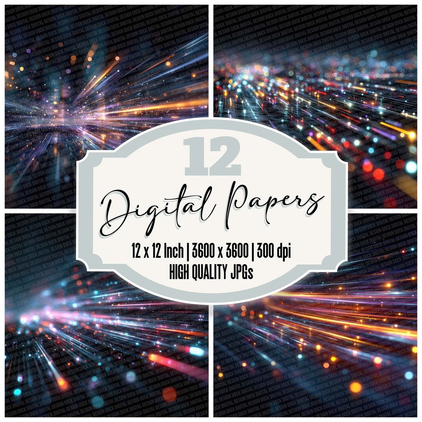 Neon Data Cyberpunk Future Digital Paper Pack (DDD007686)