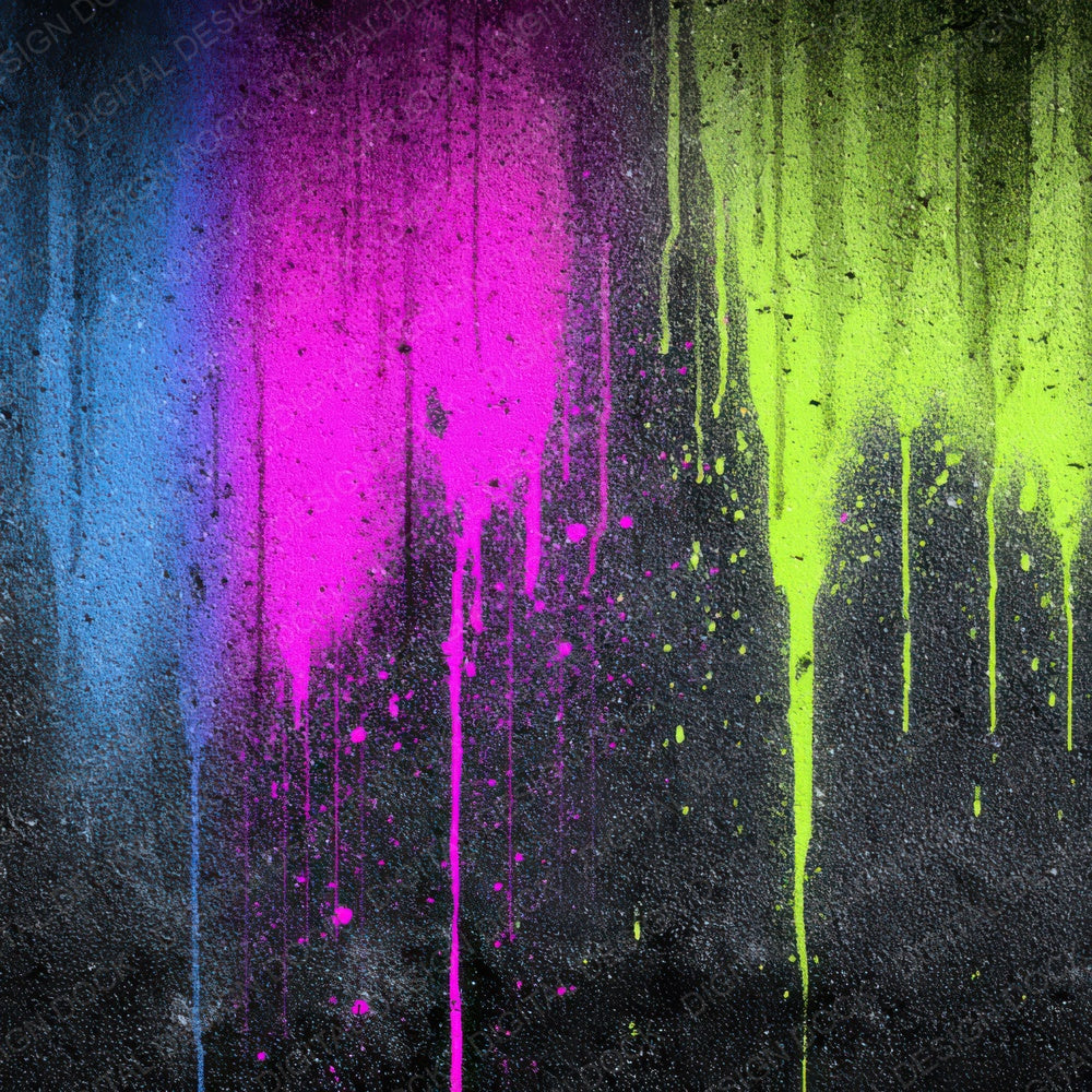 Neon Drip Graffiti Digital Paper Pack (DDD008589)
