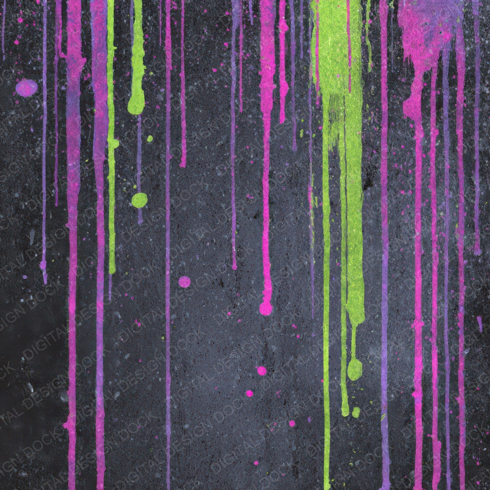 Neon Drip Grunge Digital Paper Pack (DDD008590)
