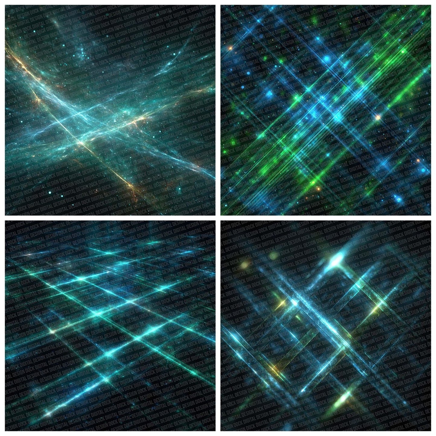 Neon Energy Grid Digital Paper Pack (DDD002687)