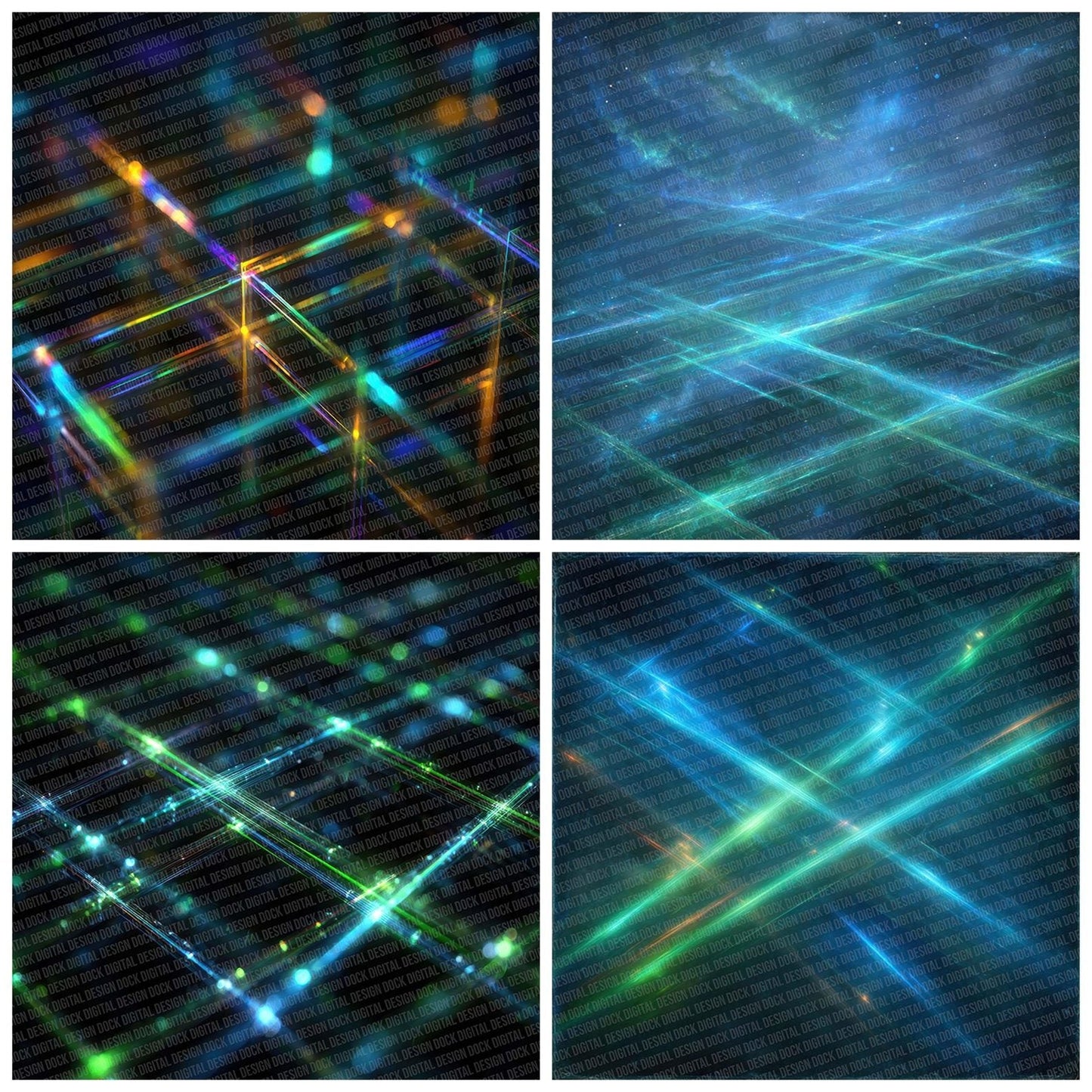 Neon Energy Grid Digital Paper Pack (DDD002687)
