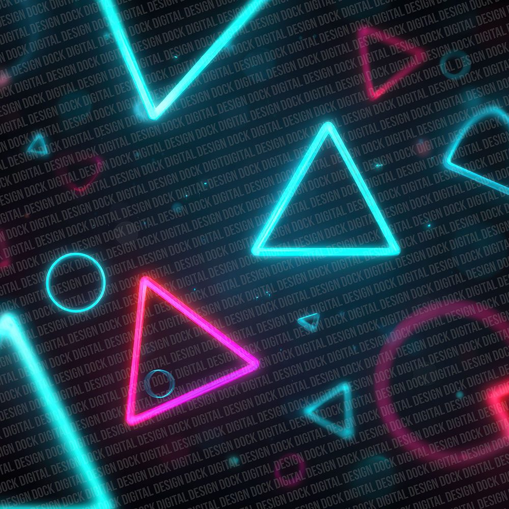 Neon Geo Pattern Digital Paper Pack (DDD002695)