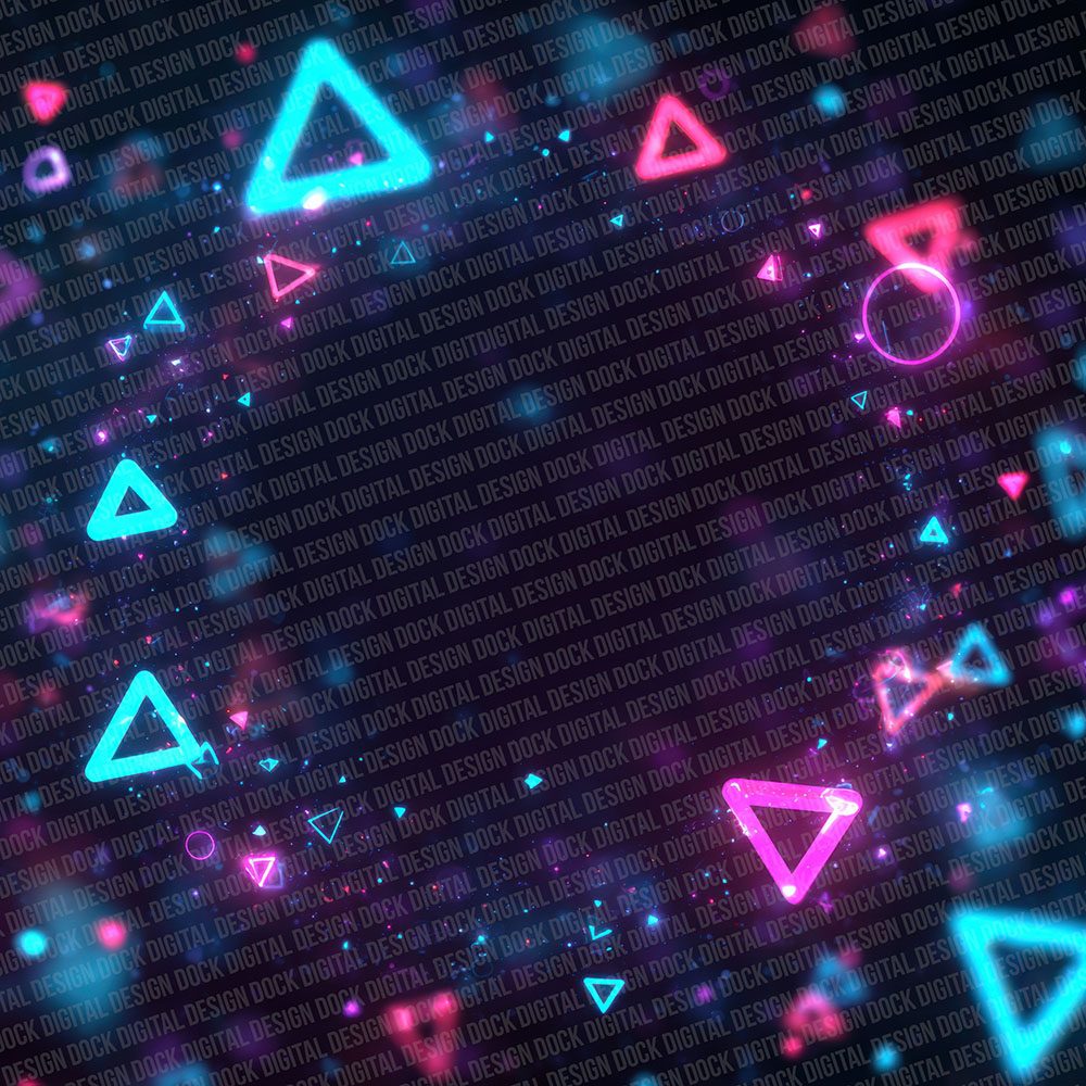 Neon Geo Pattern Digital Paper Pack (DDD002695)