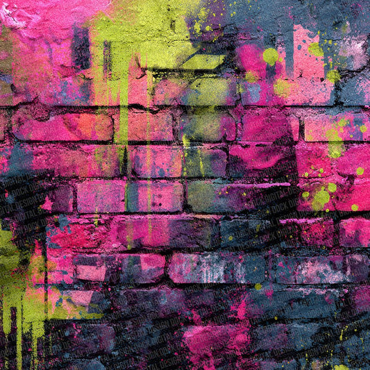 Neon Graffiti Wall Digital Paper Pack (DDD002701)