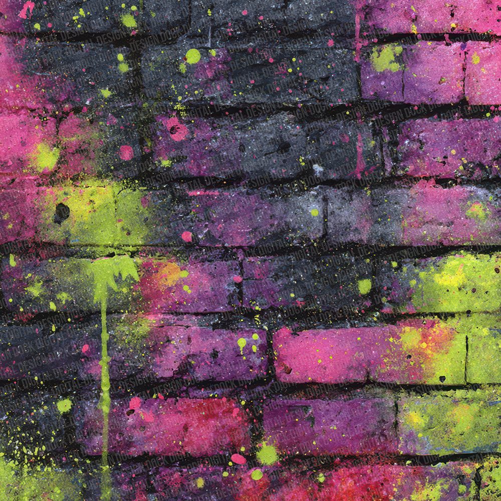 Neon Graffiti Wall Digital Paper Pack (DDD002701)