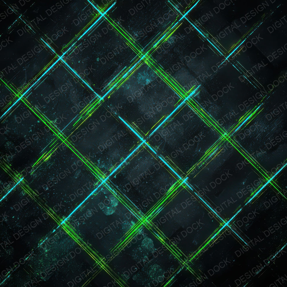 Neon Grid Distortion Digital Paper Pack (DDD008593)