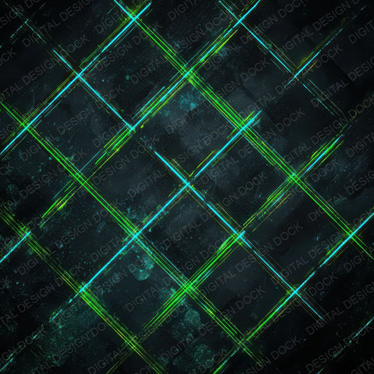 Neon Grid Distortion Digital Paper Pack (DDD008593)