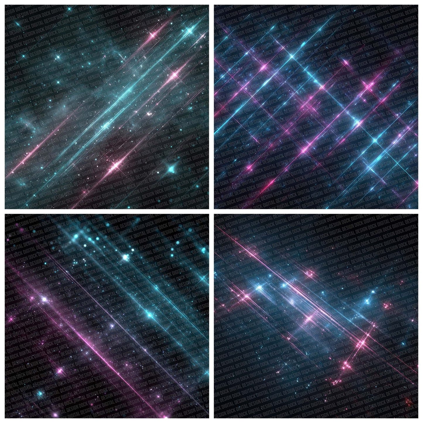 Neon Grid Flash Digital Paper Pack (DDD002703)