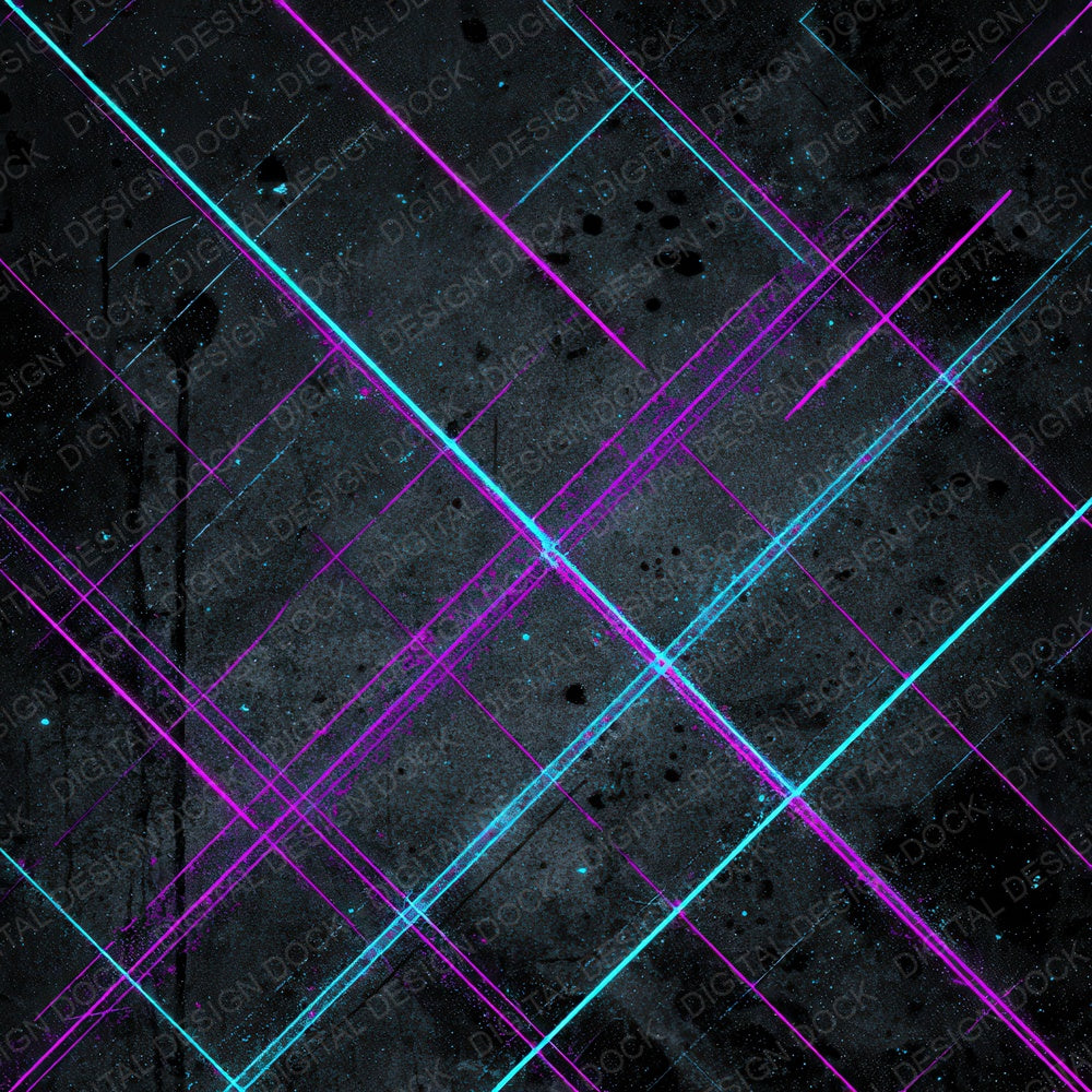 Neon Grid Grunge Digital Paper Pack (DDD008594)