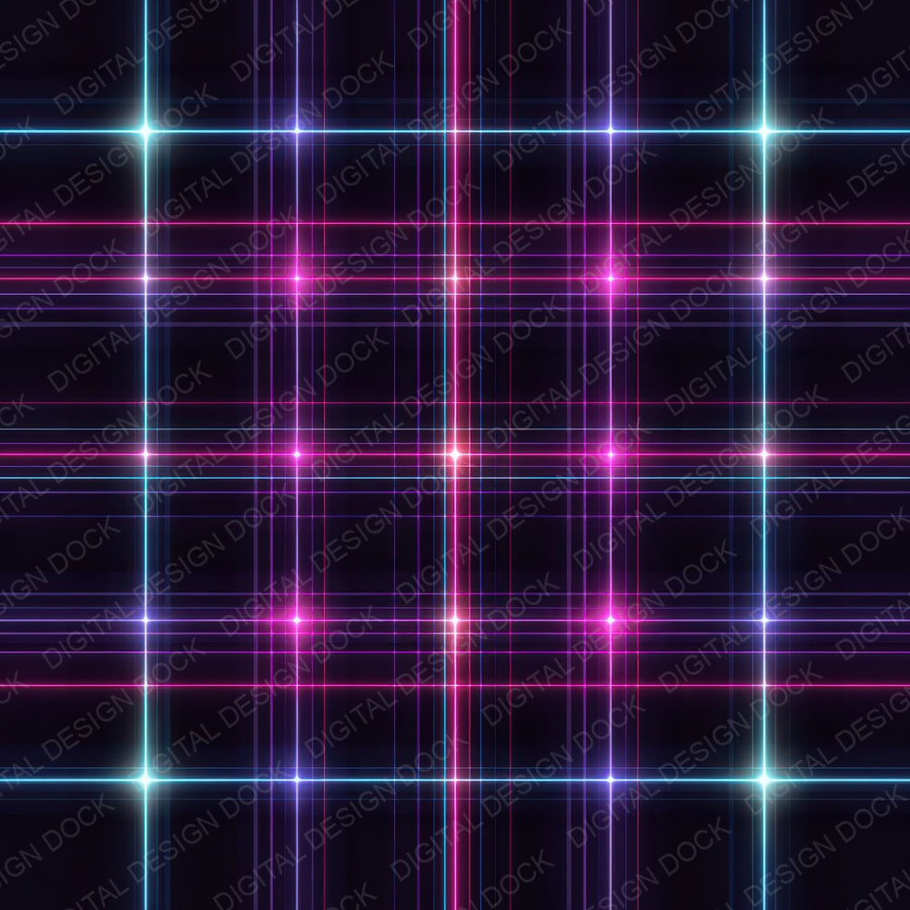 Neon Grid Lights Digital Paper Pack (DDD008334)