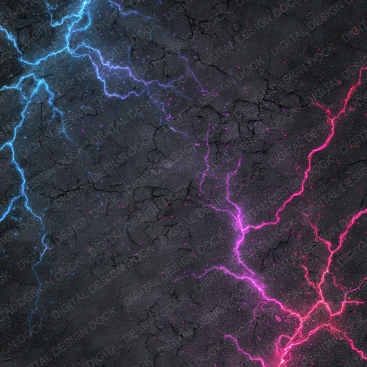 Neon Grunge Lightning Digital Paper Pack (DDD008610)