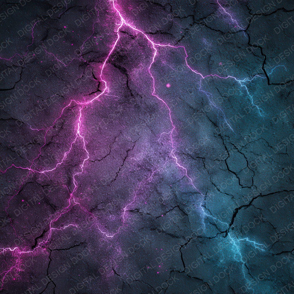 Neon Grunge Lightning Digital Paper Pack (DDD008610)