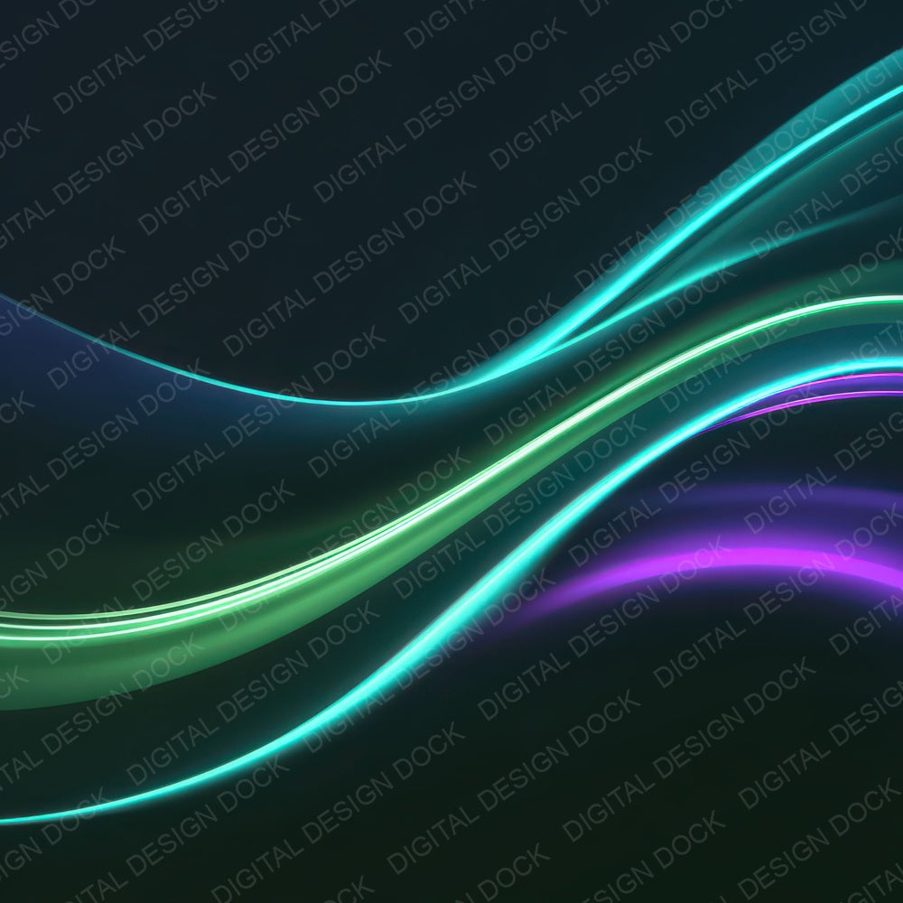 Neon Light Ribbons Digital Paper Pack (DDD008337)