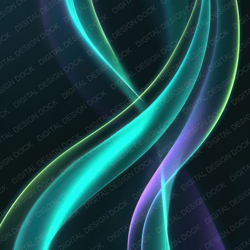 Neon Light Ribbons Digital Paper Pack (DDD008337)