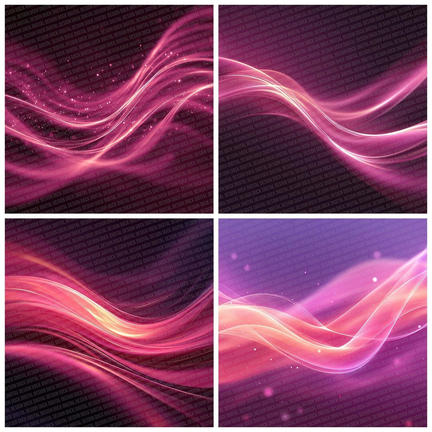 Neon Magenta Flow Abstract Digital Paper Pack (DDD002711)