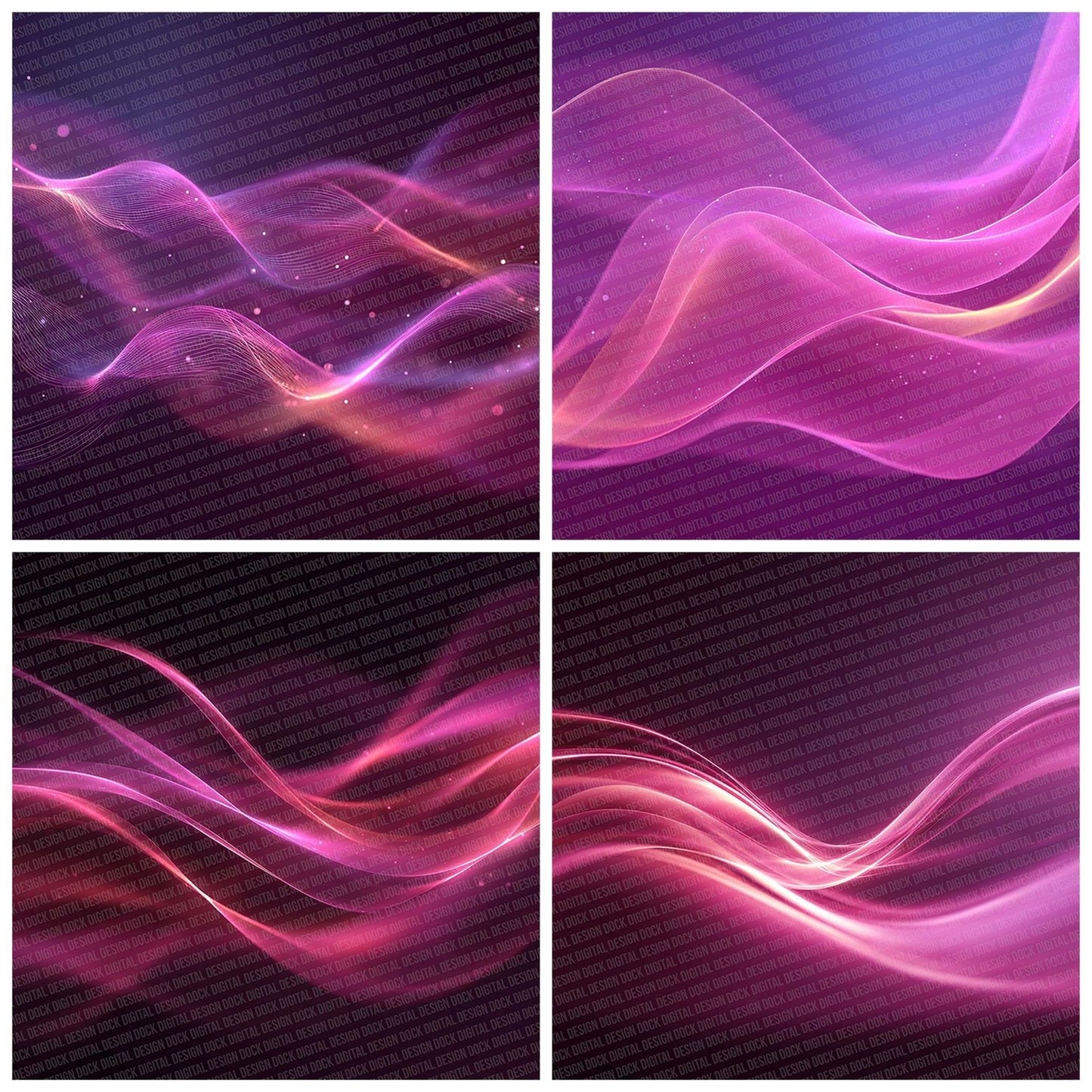 Neon Magenta Flow Abstract Digital Paper Pack (DDD002711)