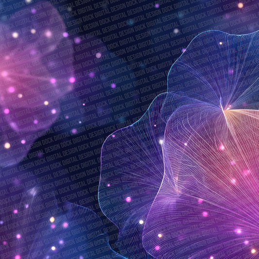 Neon Petal Corner Digital Paper Pack (DDD002719)