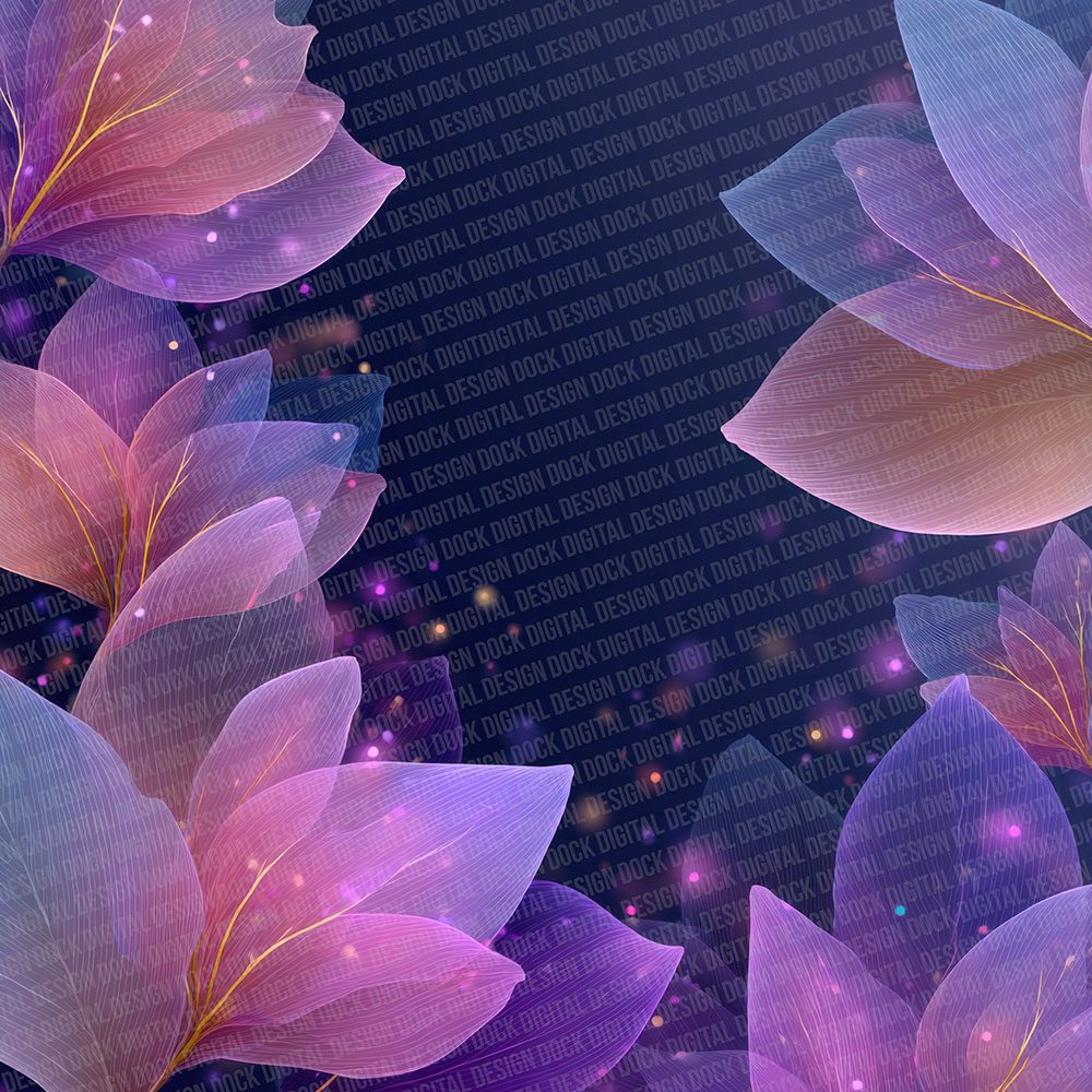 Neon Petal Corner Digital Paper Pack (DDD002719)
