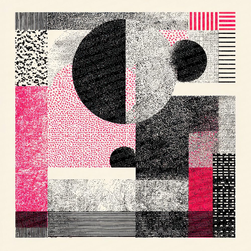Neon Pink Geometry Digital Paper Pack (DDD002722)