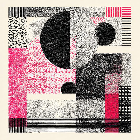 Neon Pink Geometry Digital Paper Pack (DDD002722)