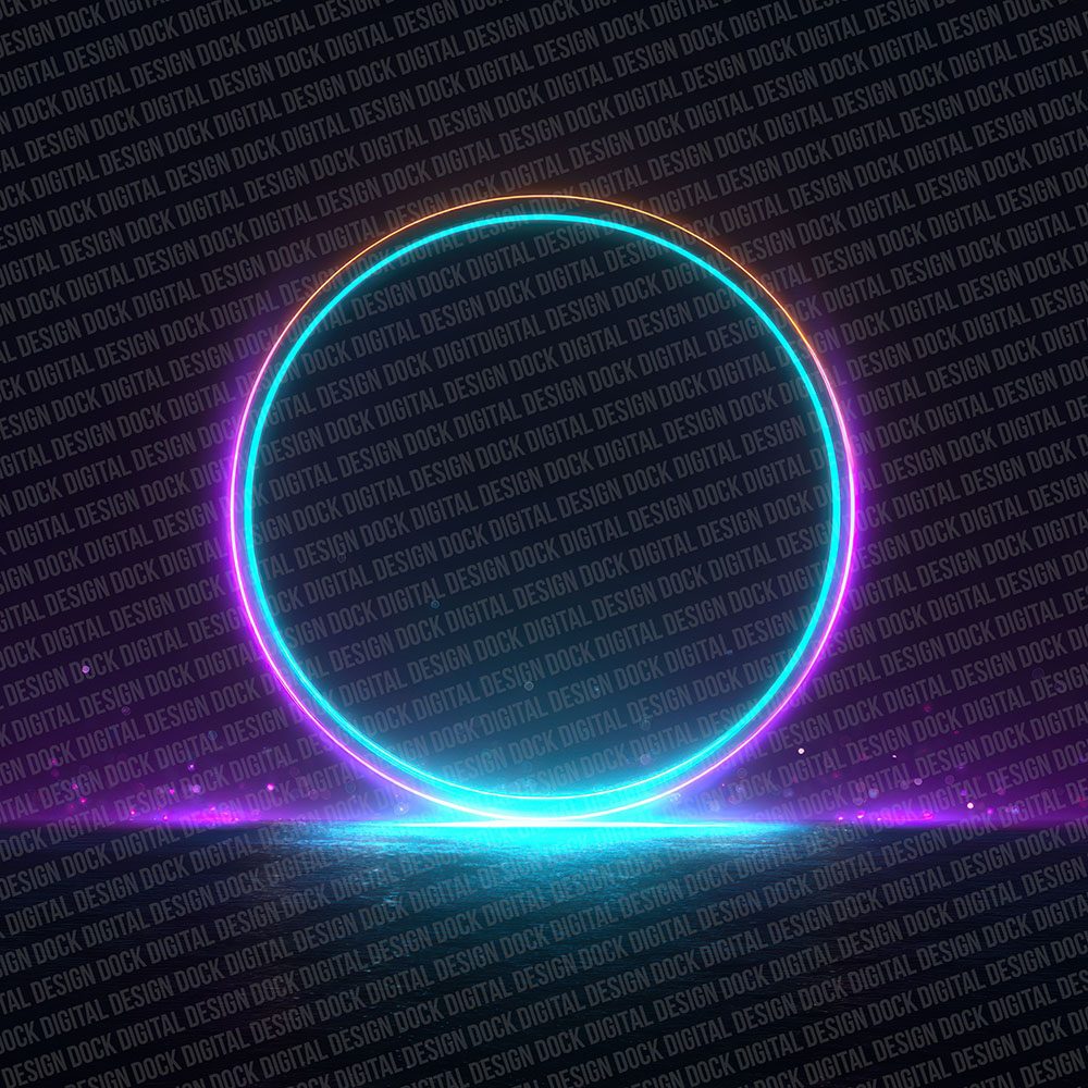 Neon Portal Rings Digital Paper Pack (DDD002725)