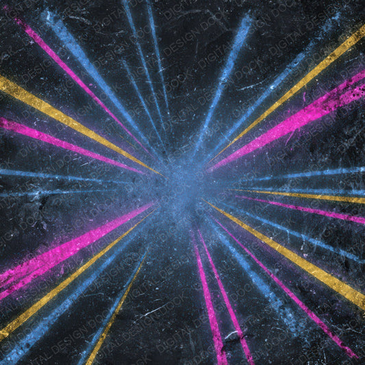 Neon Radial Grunge Digital Paper Pack (DDD008597)
