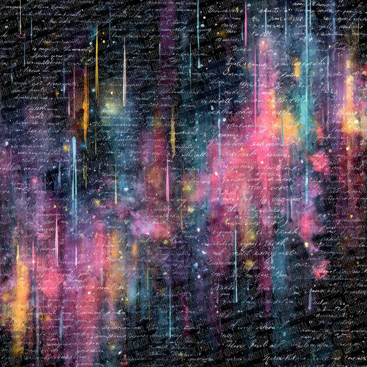 Neon Rain Script Digital Paper Pack (DDD002727)
