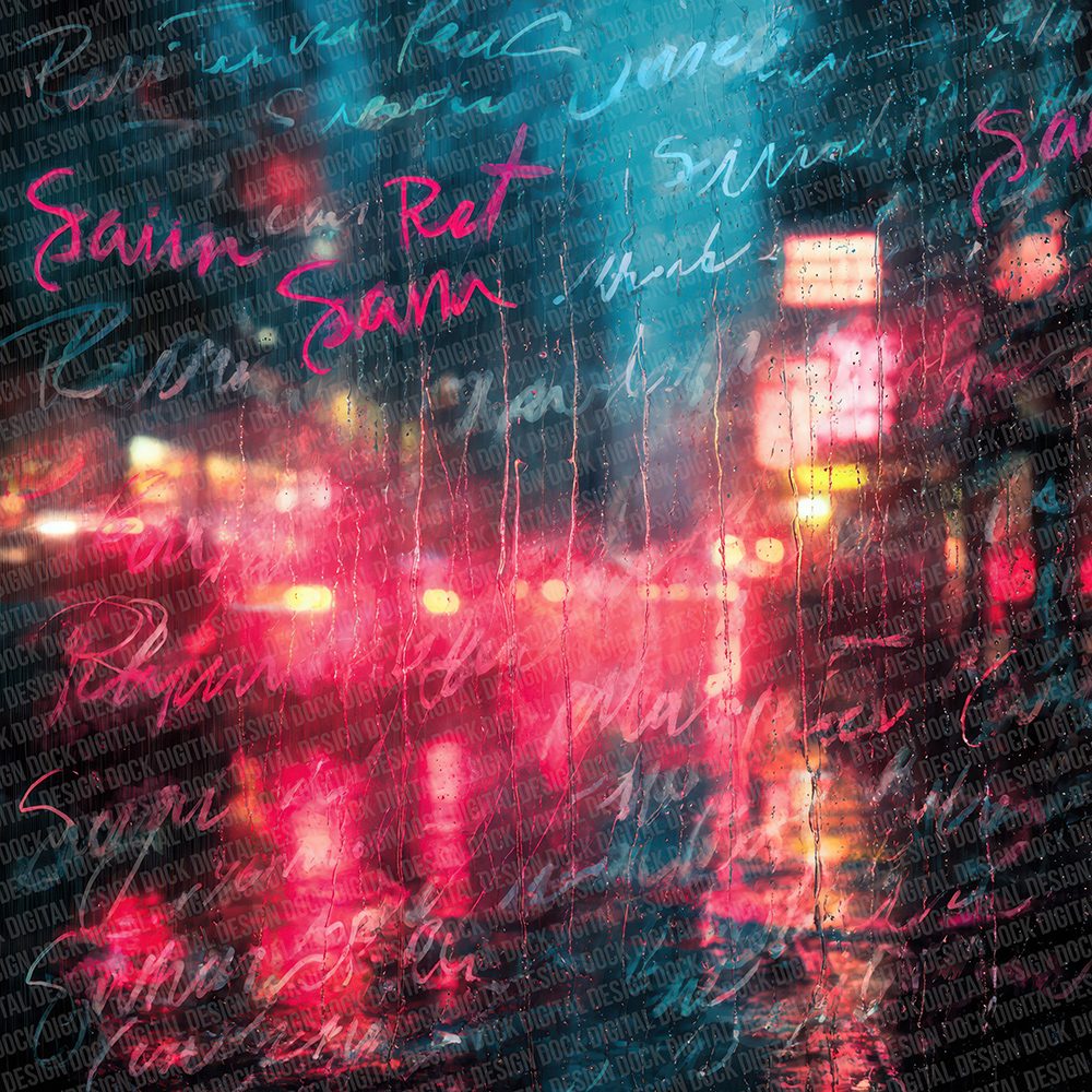 Neon Rain Script Digital Paper Pack (DDD002727)