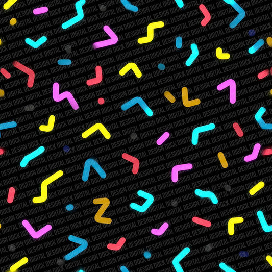 Neon Retro Squiggle Digital Paper Pack (DDD002729)