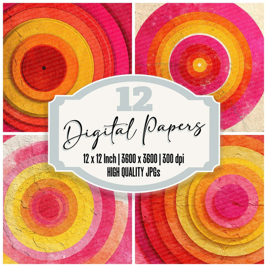 Neon Ring Vinyl Digital Paper Pack (DDD007692)