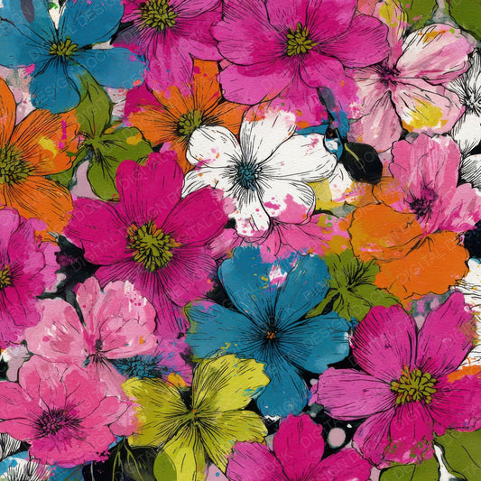 Neon Rush Bloom Digital Paper Pack (DDD008018)