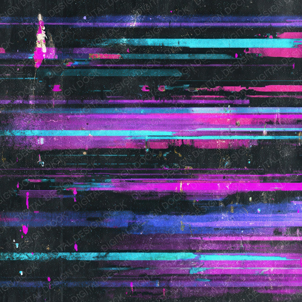 Neon Scanline Grunge Digital Paper Pack (DDD008599)