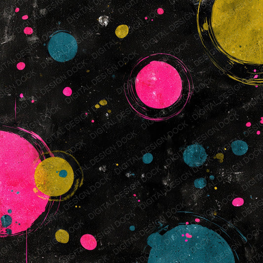 Neon Splash Grunge Digital Paper Pack (DDD008604)