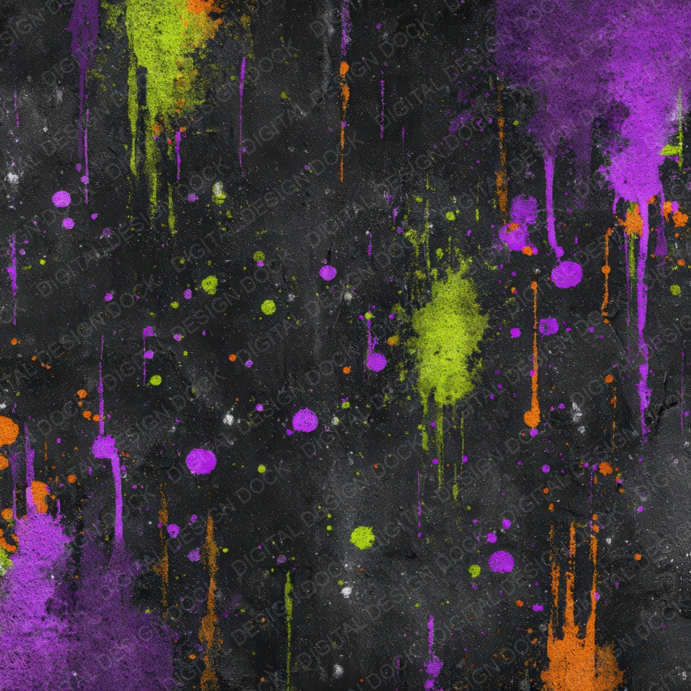 Neon Splatter Grunge Digital Paper Pack (DDD008587)