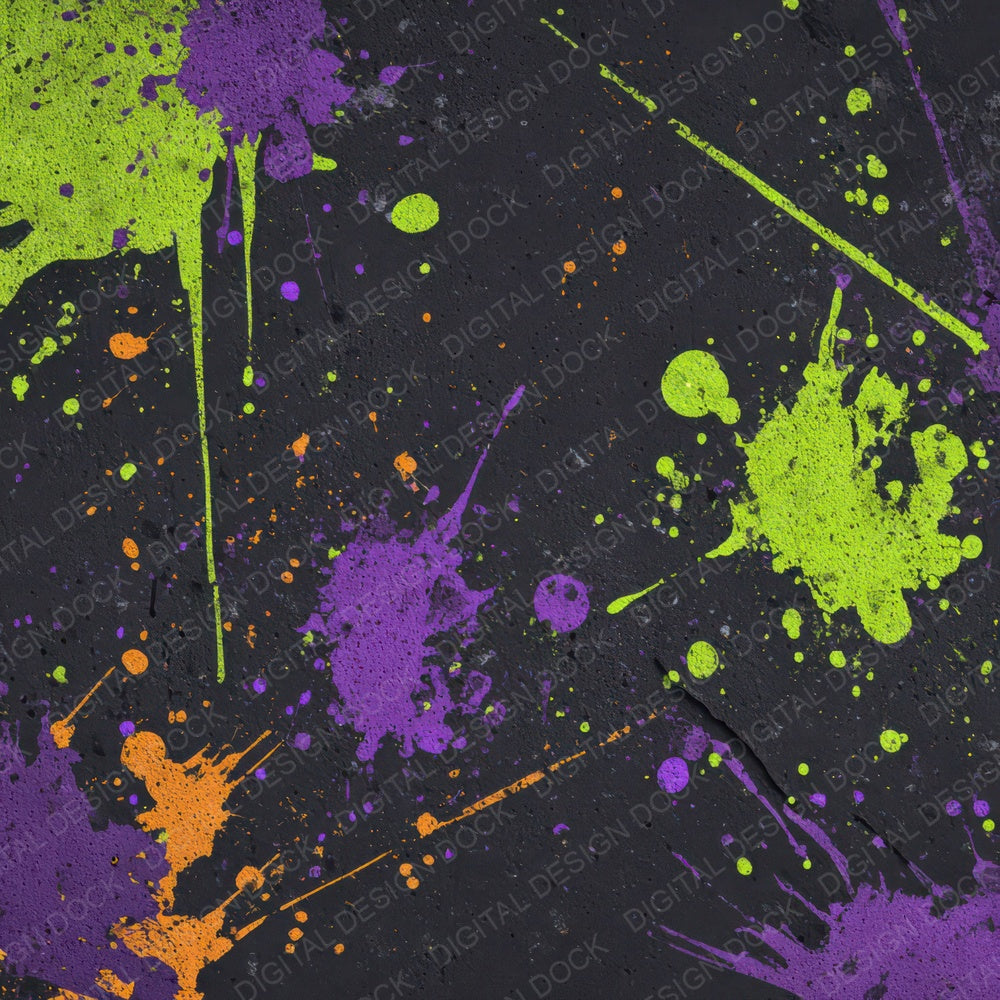 Neon Splatter Grunge Digital Paper Pack (DDD008587)