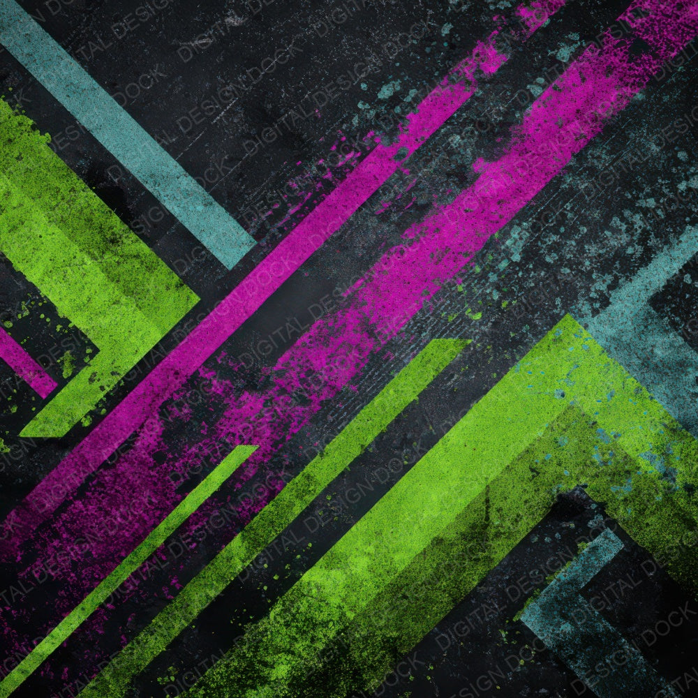 Neon Stencil Grunge Digital Paper Pack (DDD008605)