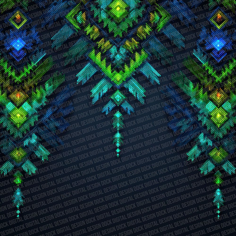 Neon Tribal Arc Digital Paper Pack (DDD002737)