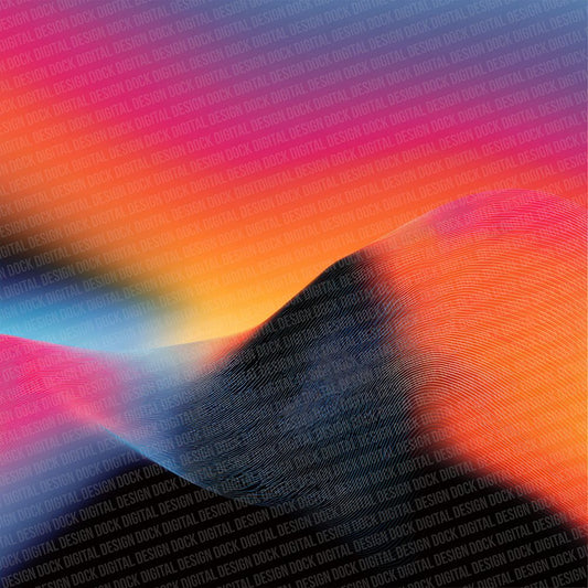 Neon Wave Flow Digital Paper Pack (DDD002739)