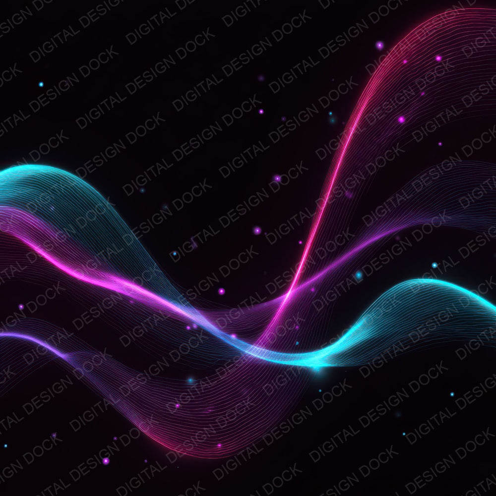 Neon Wave Lights Digital Paper Pack (DDD008339)