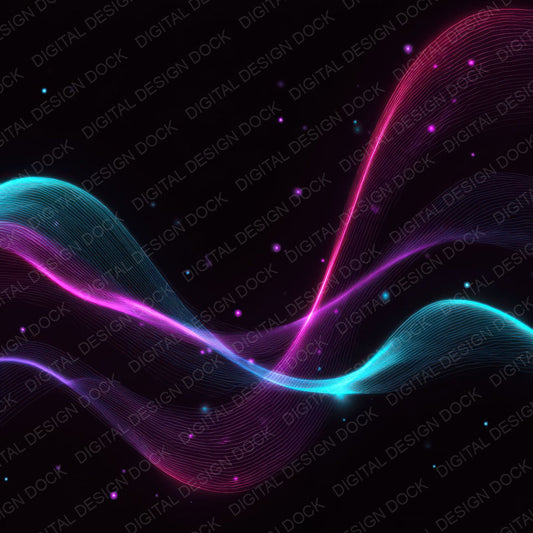 Neon Wave Lights Digital Paper Pack (DDD008339)