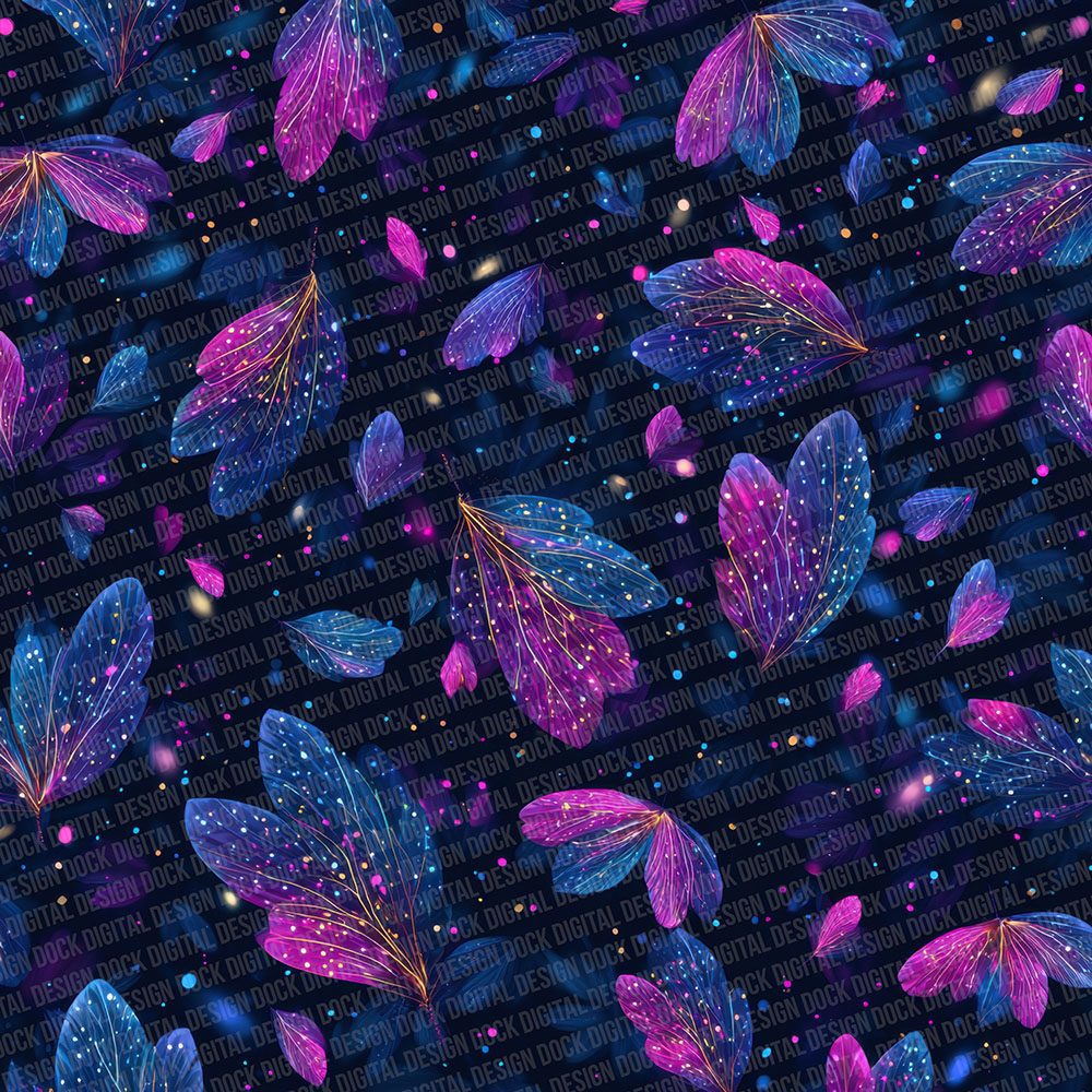 Neon Wing Scatter Digital Paper Pack (DDD002741)