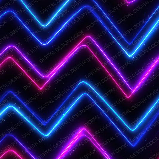 Neon Zigzag Lights Digital Paper Pack (DDD008340)
